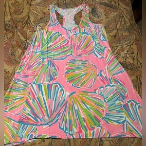 Lilly Pulitzer Monterey Tank Racerback Dress Shellabrate Pink Pout Size Small